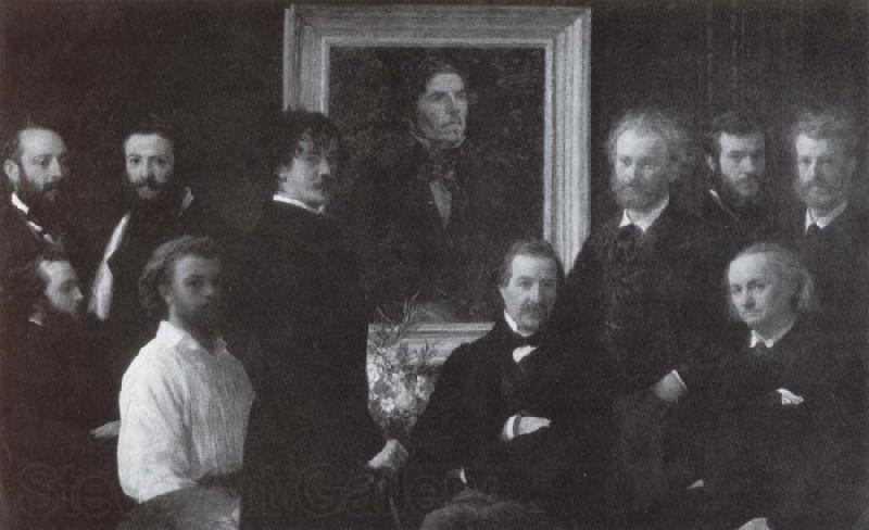 Henri Fantin-Latour Hommage a Delacroix Norge oil painting art